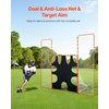 image:imageVEVOR Portable Lacrosse Goal  Complete Training Accessory Set with Extended Coverage for Youth and Adults6 x 6 3in1 Goal