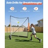 image:imageVEVOR Portable Lacrosse Goal  Complete Training Accessory Set with Extended Coverage for Youth and Adults6 x 6 Fiberglass Goal