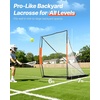 image:imageVEVOR Portable Lacrosse Goal  Complete Training Accessory Set with Extended Coverage for Youth and Adults6 x 6 Fiberglass Goal