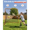 image:imageVEVOR Portable Lacrosse Goal  Complete Training Accessory Set with Extended Coverage for Youth and Adults6 x 6 Folding Goal