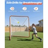 image:imageVEVOR Portable Lacrosse Goal  Complete Training Accessory Set with Extended Coverage for Youth and Adults6 x 6 Modular Goal