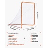 image:imageVEVOR Portable Lacrosse Goal  Complete Training Accessory Set with Extended Coverage for Youth and Adults6 x 6 Modular Goal