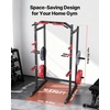 image:imageVEVOR Power Cage Power Rack Multifunctional Barbell Squat Rack with Adjustable Height Home Gym Strength Training Workout Equipment with JHooks amp More Fitness Attachment for Bench Press PullUp Dips