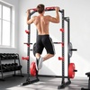image:imageVEVOR Power Cage Power Rack Multifunctional Barbell Squat Rack with Adjustable Height Home Gym Strength Training Workout Equipment with JHooks amp More Fitness Attachment for Bench Press PullUp Dips