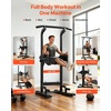 image:imageVEVOR Pull Up Bar 330 LBS Power Tower Dip Station Workout Dip Station with HShaped Stable Base amp Back Pad Adjustable 12 Level Height Free Standing Chin Up Bar for Back 4Level Adjustable Back Pad