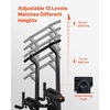 image:imageVEVOR Pull Up Bar 330 LBS Power Tower Dip Station Workout Dip Station with HShaped Stable Base amp Back Pad Adjustable 12 Level Height Free Standing Chin Up Bar for Back 4Level Adjustable Back Pad