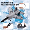 image:imageVEVOR RC Plane 2 Channel Remote Control Airplane 24GHZ with 6Axis Gyro Stabilizeramp2 Batteries F22 Fighter Aircraft Plane Toy for Adults Kids Beginners Boys BirthdayXmas Child Gift2CHF22