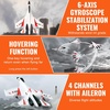 image:imageVEVOR RC Plane 2 Channel Remote Control Airplane 24GHZ with 6Axis Gyro Stabilizeramp2 Batteries F22 Fighter Aircraft Plane Toy for Adults Kids Beginners Boys BirthdayXmas Child Gift4CHSU27