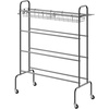 image:imageVEVOR Rolling Sports Ball Storage Cart Lockable Basketball Cage with Double Lids Sport Equipment Holder Organizer for Indoor Outdoor Steel Storage Rack for Garages Playgroup Gym and Schools4tiers rack