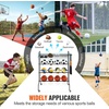 image:imageVEVOR Rolling Sports Ball Storage Cart Lockable Basketball Cage with Double Lids Sport Equipment Holder Organizer for Indoor Outdoor Steel Storage Rack for Garages Playgroup Gym and Schools4tiers rack