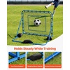 image:imageVEVOR Soccer Baseball Rebounder Net 3 Angles Adjustable Soccer Goal Rebounder for Control Passing Practice HeavyDuty Iron Frame amp PE Net Easy Setup Ball Training Equipment for TeensampAdults5x4FT
