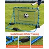 image:imageVEVOR Soccer Baseball Rebounder Net 3 Angles Adjustable Soccer Goal Rebounder for Control Passing Practice HeavyDuty Iron Frame amp PE Net Easy Setup Ball Training Equipment for TeensampAdults6x4FT