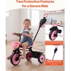 image:imageVEVOR Toddler Tricycle amp Stroller for 18 Months to 5 Year Old Kids Trike with Parent Push Handle Adjustable Seat amp Storage for Outdoor Play Tricycle for Toddlers Birthday Toy for Boys and Girls