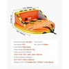image:imageVEVOR Towable Tubes for Boating 2Rider Inflatable Boat Tubes and Towables 340 lbs Capacity Water Sport Tubes for Boat to Pull  with 2 Cockpits Full Nylon Cover Padded Grab Handles amp Safety Valve3Riders