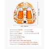 image:imageVEVOR Towable Tubes for Boating 2Rider Inflatable Boat Tubes and Towables 340 lbs Capacity Water Sport Tubes for Boat to Pull  with 2 Cockpits Full Nylon Cover Padded Grab Handles amp Safety Valve2Riders