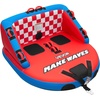 image:imageVEVOR Towable Tubes for Boating 2Rider Inflatable Boat Tubes and Towables 340 lbs Capacity Water Sport Tubes for Boat to Pull  with 2 Cockpits Full Nylon Cover Padded Grab Handles amp Safety Valve2Riders
