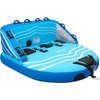 image:imageVEVOR Towable Tubes for Boating 2Rider Inflatable Boat Tubes and Towables 340 lbs Capacity Water Sport Tubes for Boat to Pull  with 2 Cockpits Full Nylon Cover Padded Grab Handles amp Safety Valve3Riders