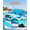 image:imageVEVOR Towable Tubes for Boating 2Rider Inflatable Boat Tubes and Towables 340 lbs Capacity Water Sport Tubes for Boat to Pull  with 2 Cockpits Full Nylon Cover Padded Grab Handles amp Safety Valve3Riders