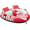 image:imageVEVOR Towable Tubes for Boating 2Rider Inflatable Boat Tubes and Towables 340 lbs Capacity Water Sport Tubes for Boat to Pull  with 2 Cockpits Full Nylon Cover Padded Grab Handles amp Safety Valve2Riders