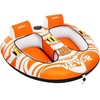 image:imageVEVOR Towable Tubes for Boating 2Rider Inflatable Boat Tubes and Towables 340 lbs Capacity Water Sport Tubes for Boat to Pull  with 2 Cockpits Full Nylon Cover Padded Grab Handles amp Safety Valve2Riders