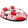 image:imageVEVOR Towable Tubes for Boating 2Rider Inflatable Boat Tubes and Towables 340 lbs Capacity Water Sport Tubes for Boat to Pull  with 2 Cockpits Full Nylon Cover Padded Grab Handles amp Safety Valve2Riders