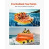 image:imageVEVOR Towable Tubes for Boating 2Rider Inflatable Boat Tubes and Towables 340 lbs Capacity Water Sport Tubes for Boat to Pull  with 2 Cockpits Full Nylon Cover Padded Grab Handles amp Safety Valve3Riders