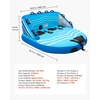 image:imageVEVOR Towable Tubes for Boating 2Rider Inflatable Boat Tubes and Towables 340 lbs Capacity Water Sport Tubes for Boat to Pull  with 2 Cockpits Full Nylon Cover Padded Grab Handles amp Safety Valve3Riders