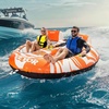 image:imageVEVOR Towable Tubes for Boating 2Rider Inflatable Boat Tubes and Towables 340 lbs Capacity Water Sport Tubes for Boat to Pull  with 2 Cockpits Full Nylon Cover Padded Grab Handles amp Safety Valve2Riders