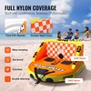 image:imageVEVOR Towable Tubes for Boating 2Rider Inflatable Boat Tubes and Towables 340 lbs Capacity Water Sport Tubes for Boat to Pull  with 2 Cockpits Full Nylon Cover Padded Grab Handles amp Safety Valve2Riders