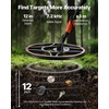 image:imageVEVOR Waterproof Metal Detector 12 Professional High Accuracy Gold Detector for Adults with Display Wireless Headphones 7 Modes Adjustable Length for Detecting Gold Treasure Hunting IP68NEW12inch Fully waterproof