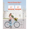 image:imageVEVOR Women Bike 7Speed and 1Speed 2426 Inch Pink and Light Blue Beach Cruiser Bike with Large Capacity Basket and Rear Rack Adjustable Seat Fits for Cycling Exercise amp ShoppingLight blue