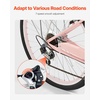 image:imageVEVOR Women Bike 7Speed and 1Speed 2426 Inch Pink and Light Blue Beach Cruiser Bike with Large Capacity Basket and Rear Rack Adjustable Seat Fits for Cycling Exercise amp ShoppingPink