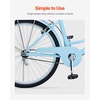 image:imageVEVOR Women Bike 7Speed and 1Speed 2426 Inch Pink and Light Blue Beach Cruiser Bike with Large Capacity Basket and Rear Rack Adjustable Seat Fits for Cycling Exercise amp ShoppingLight blue