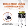 image:imageVEVORFoldable Tennis Ball Hopper Holds 150180 Tennis Balls Lightweight Aluminum Alloy Tennis Ball Basket Cart with Wheels for Tennis Playerblack