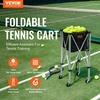 image:imageVEVORFoldable Tennis Ball Hopper Holds 150180 Tennis Balls Lightweight Aluminum Alloy Tennis Ball Basket Cart with Wheels for Tennis Playerblack