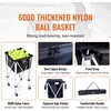 image:imageVEVORFoldable Tennis Ball Hopper Holds 150180 Tennis Balls Lightweight Aluminum Alloy Tennis Ball Basket Cart with Wheels for Tennis Playerblack