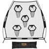 image:imageVEVOR 7 x 7 ft Football Throwing NetQuarterback Training Equipment with 5 Target PocketsIncludes Straps and Portable Carry Case Improve QB Throwing AccuracyBlack