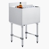 image:imageVEVOR Commercial Ice Bin19 Inch Stainless Steel Ice Chest with Sliding Lid and Bottle Holders Cooler Cart Cocktail Unit for Bar Restaurant Pub NSF Certified18 x 19 x 33