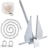image:imageVEVOR Fluke Style Anchor KitHotDipped Galvanized Steel Fluke Anchor with 79 Chain13 lbs