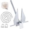 image:imageVEVOR Fluke Style Anchor KitHotDipped Galvanized Steel Fluke Anchor with 79 Chain85 lbs