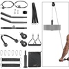 image:imageVEVOR LAT Pulldown Attachments Cable Machine Rowing Tbar Vbar Tricep Pull Down Bar Back Strength Training Rubber Coated Handle Grip Bicep Curl Tricep LAT Pulldown Bar for Home Gym FitnessSet with 2 Bars