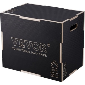 image:imageVEVOR 3 in 1 Plyometric Jump Box EasytoAssemble Wood Plyo Box for Jumping Trainers Home Gym Training and Conditioning24x20x16