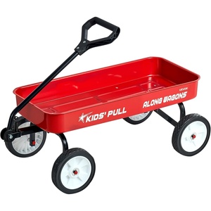 image:imageVEVOR 39 inch Pull Along Kids Wagon Red Rolling Cargo Toy Wagons for Kids Outdoor Utility Cart for Garden Beach Camping with All Terrain Wheels for Child Present Supports up to 330 lbsRed