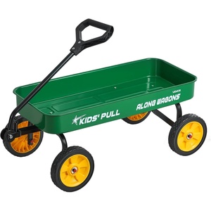 image:imageVEVOR 39 inch Pull Along Kids Wagon Red Rolling Cargo Toy Wagons for Kids Outdoor Utility Cart for Garden Beach Camping with All Terrain Wheels for Child Present Supports up to 330 lbsGreen
