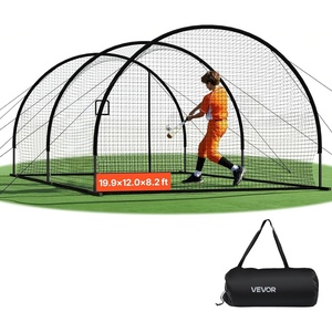 image:imageVEVOR Baseball Batting Cage1240 Ft Carbon SteelFiberglasss Portable Batting Cage Battings Cages Netting for Indoor Outdoor19 FT Carbon Steel Frame
