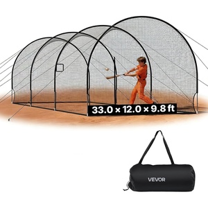 image:imageVEVOR Baseball Batting Cage1240 Ft Carbon SteelFiberglasss Portable Batting Cage Battings Cages Netting for Indoor Outdoor33 FT