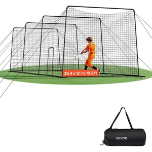 image:imageVEVOR Baseball Batting Cage1240 Ft Carbon SteelFiberglasss Portable Batting Cage Battings Cages Netting for Indoor Outdoor39 FT Carbon Steel Frame