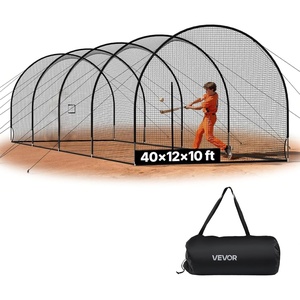 image:imageVEVOR Baseball Batting Cage1240 Ft Carbon SteelFiberglasss Portable Batting Cage Battings Cages Netting for Indoor Outdoor40 FT