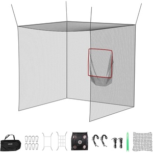 image:imageVEVOR Baseball Batting Netting10355570 FT Golf Softball Baseball Batting Hitting Training Net Professional Practice Portable Pitching Cage Battings Cages Netting for Indoor Outdoor NET ONLY10 FT Golf Batting Cage
