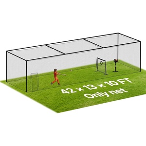 image:imageVEVOR Baseball Batting Netting10355570 FT Golf Softball Baseball Batting Hitting Training Net Professional Practice Portable Pitching Cage Battings Cages Netting for Indoor Outdoor NET ONLY40 FT